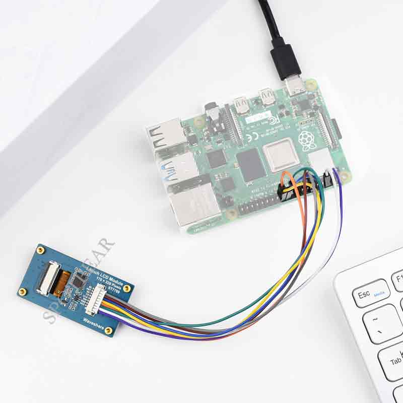 Raspberry Pi 1.9inch LCD IPS Display Module SPI Interface 262K Colors screen 170×320 Resolution