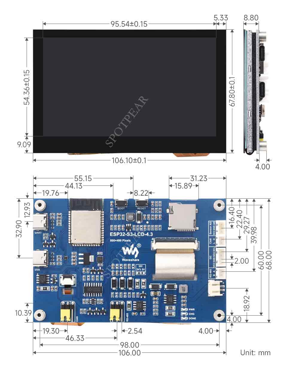 A 4.3 inch TFT and ESP32-S3 - ESP32 Learning