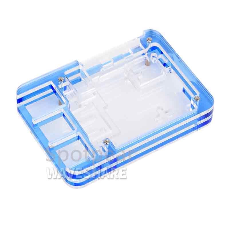 Raspberry Pi 5 Acrylic Blue Transparent Case 5 pcs Compatible with Official Active Cooler