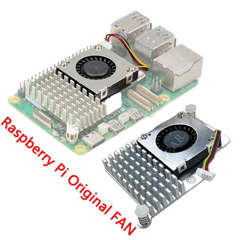Raspberry Pi 5 Active Cooler Pi5 Official Active Cooler Fan Metal Heatsink Radiator