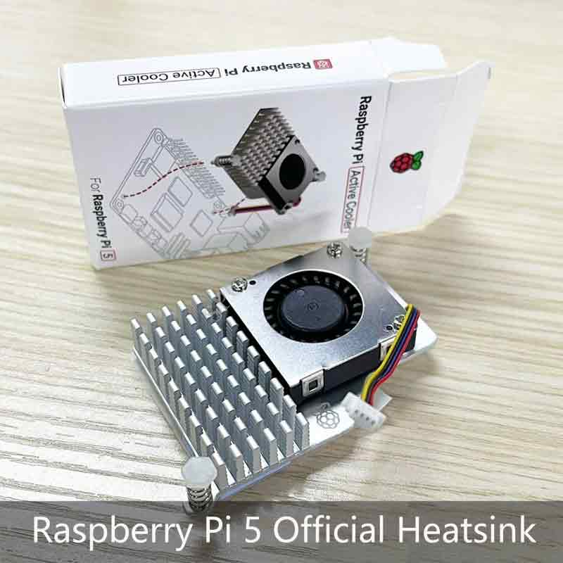 Raspberry Pi 5 Active Cooler Pi5 Official Active Cooler Fan Metal Heatsink Radiator
