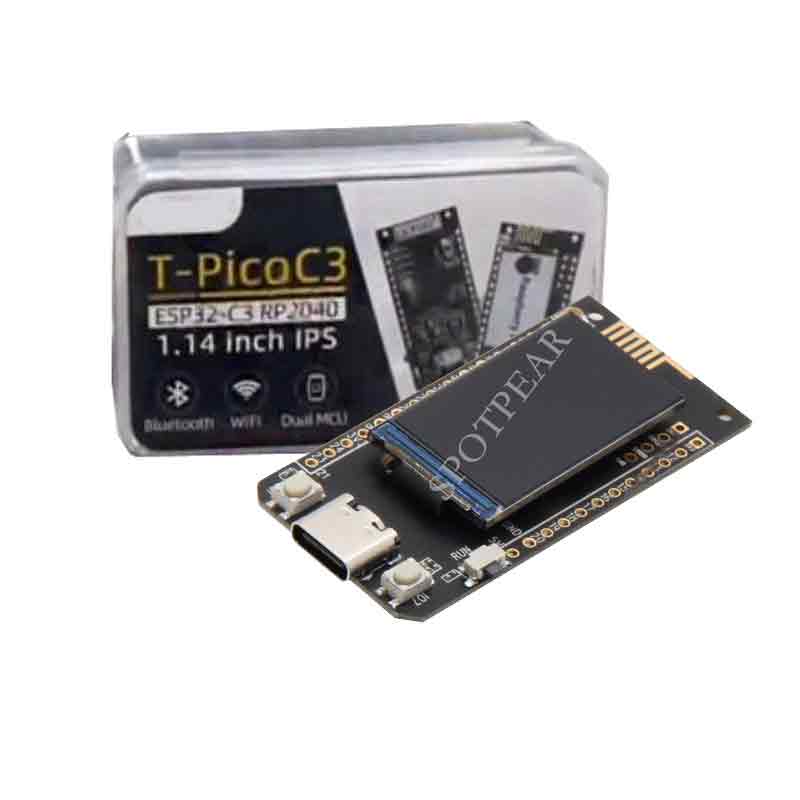 T-PicoC3 RP2040 ESP32-C3 Dual MCUs Development Board