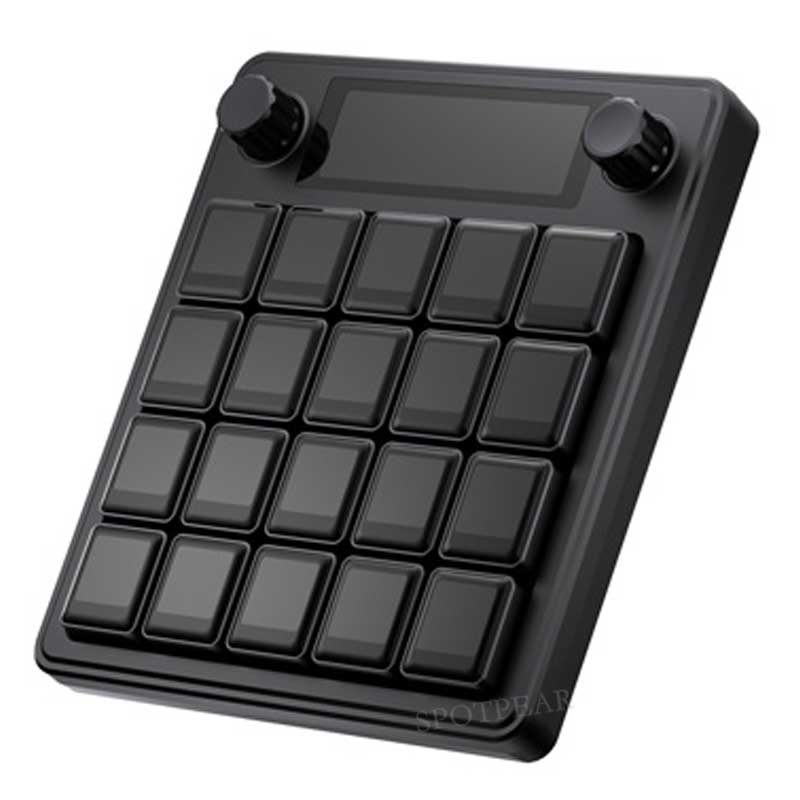 MK20 Computer AI Deepseek Mechanical Voice Keyboard Linux 20x0.85inch LCD Screen Customize keys + 2.8 inch Secondary Display