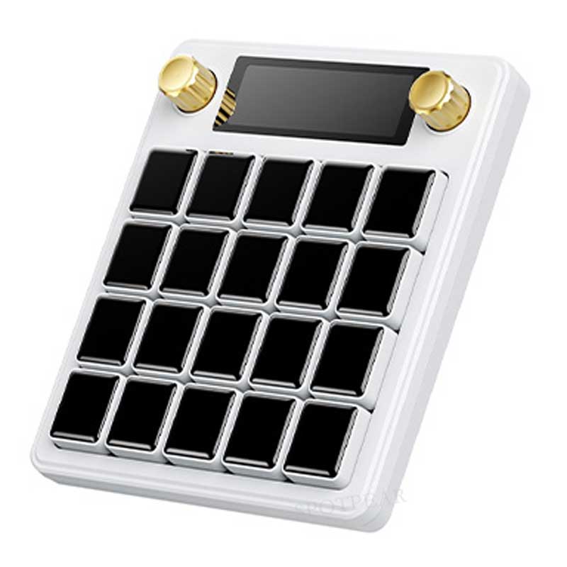 MK20 Computer AI Deepseek Mechanical Voice Keyboard Linux 20x0.85inch LCD Screen Customize keys + 2.8 inch Secondary Display