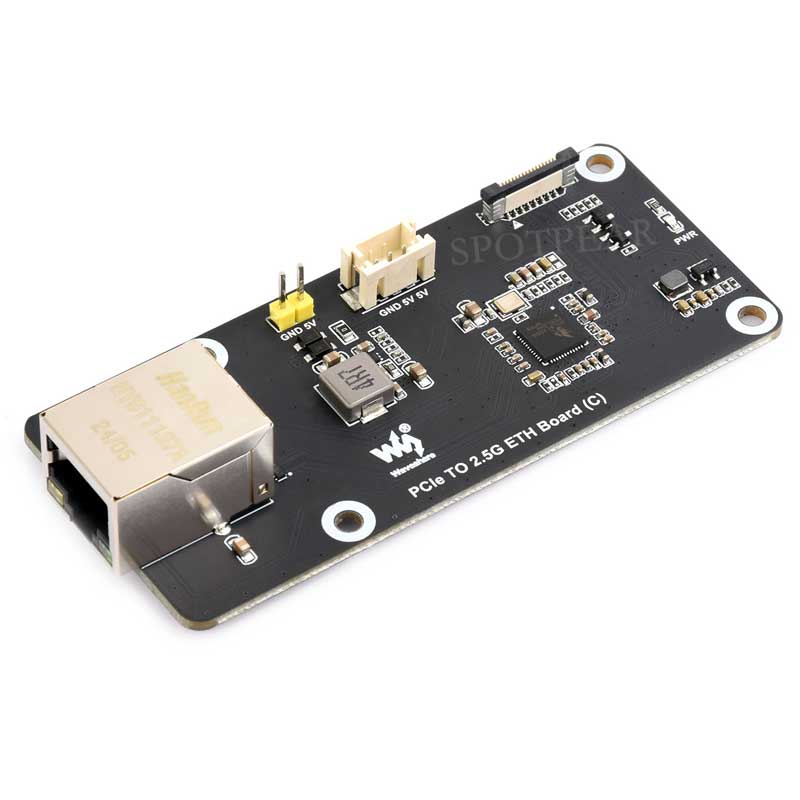 Raspberry Pi 5 PCIe to 2.5G Ethernet Adapter Board Plug and Play