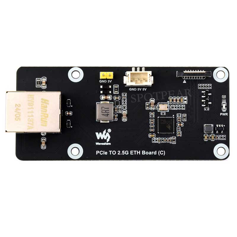 Raspberry Pi 5 PCIe to 2.5G Ethernet Adapter Board Plug and Play