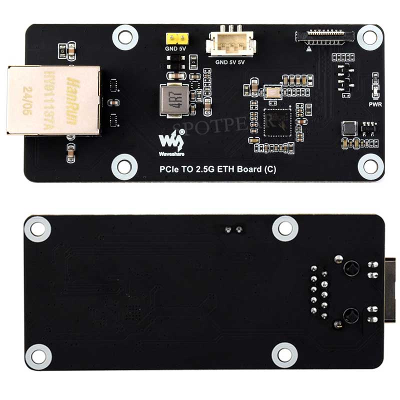 Raspberry Pi 5 PCIe to 2.5G Ethernet Adapter Board Plug and Play