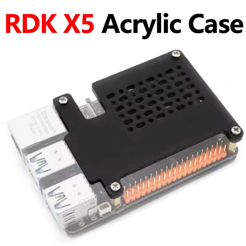 RDK X5 Acrylic Case Black chassis with heat dissipation holes