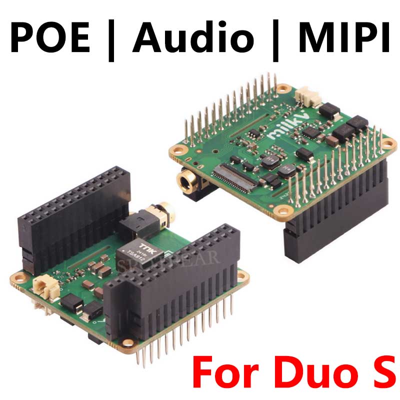 PoE HAT For Milk-V Duo S Onboard MIPI DSI Display Port Audio Input/Output Port