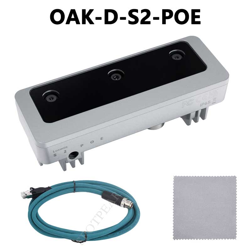 AI Machine Vision Kit OAK-D-S2-POE JPEG Encoder 12MP 4TOPS OpenCV Camera