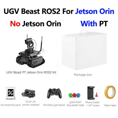 Jetson Orin Nano UGV Beast PT ROS2 AI OpenCV Robot Car MediaPipe