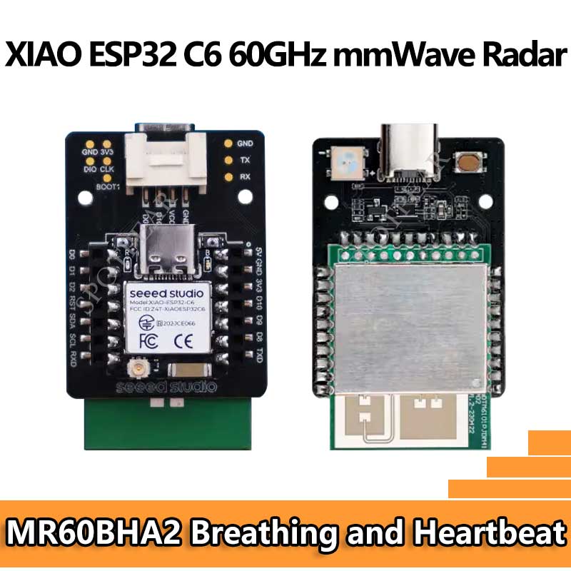 XIAO ESP32 C6 With MR60BHA2 60GHz mmWave Radar Breathing and Heartbeat Detection Sensor ESPhome Home Assistant For SeeedStudio