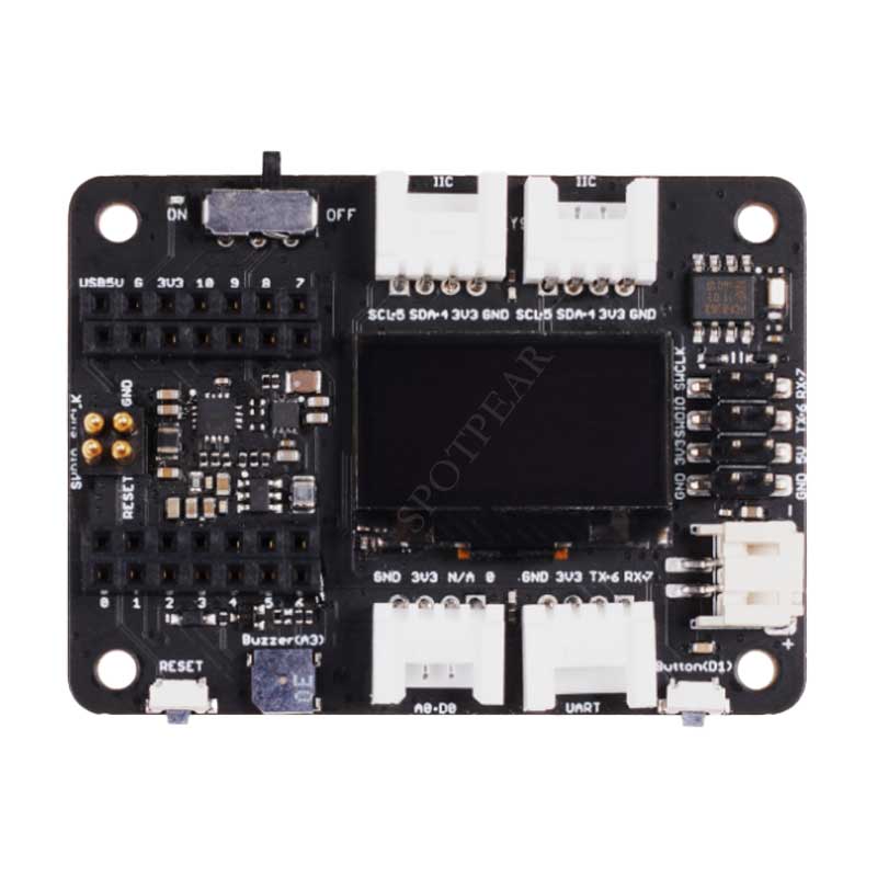 Grove Base IO Expansion Board For SeeedStudio-XIAO On-Board OLED Sensor-Port Analog/Digital