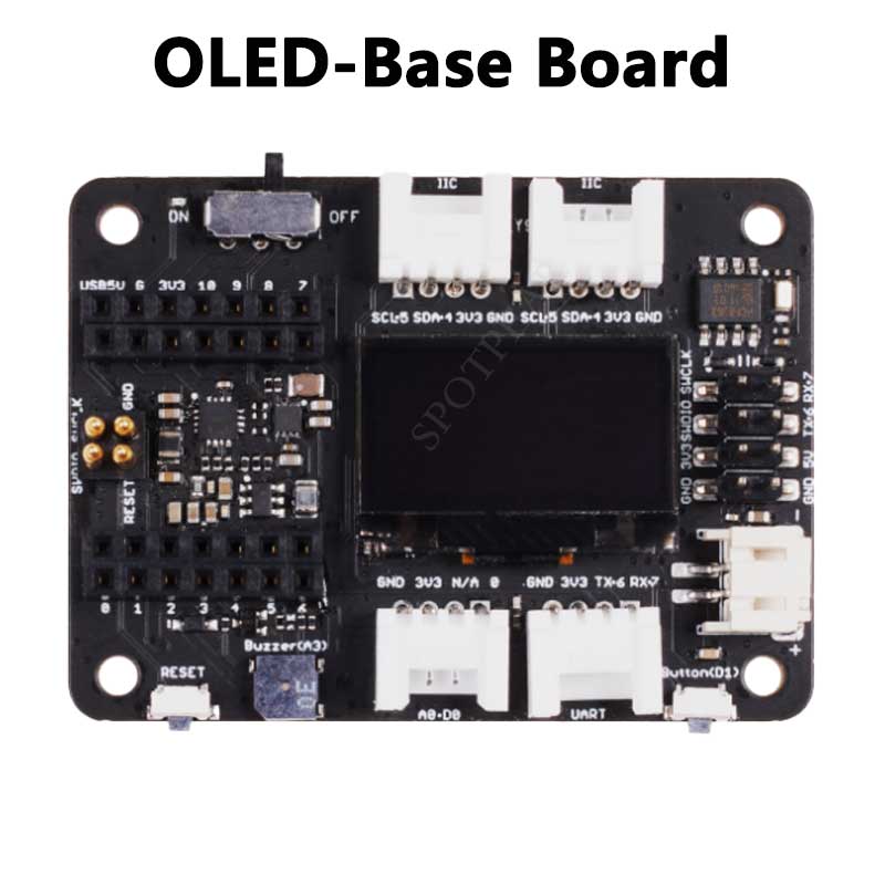 Grove Base IO Expansion Board For SeeedStudio-XIAO On-Board OLED Sensor-Port Analog/Digital