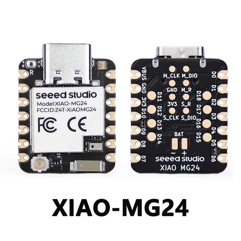 XIAO MG24/MG24-Sense EFR32MG24 Ultra-Low-Power On-Board IMU/Micphone/Antenna For Matter/zigbee/BLE For SeeedStudio For Arduino