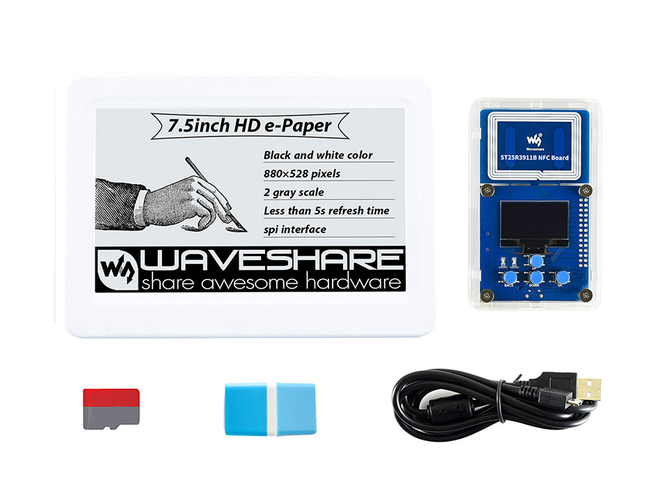 7.5inch NFC Powered e Paper Evaluation Kit