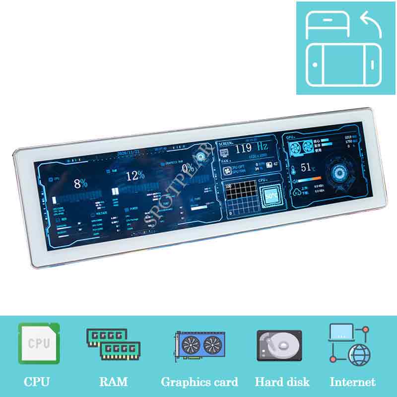 Raspberry Pi 8.8 inch LCD Computer Monitor Display Screen HDMI Compatible PC CPU Monitor 480x1920