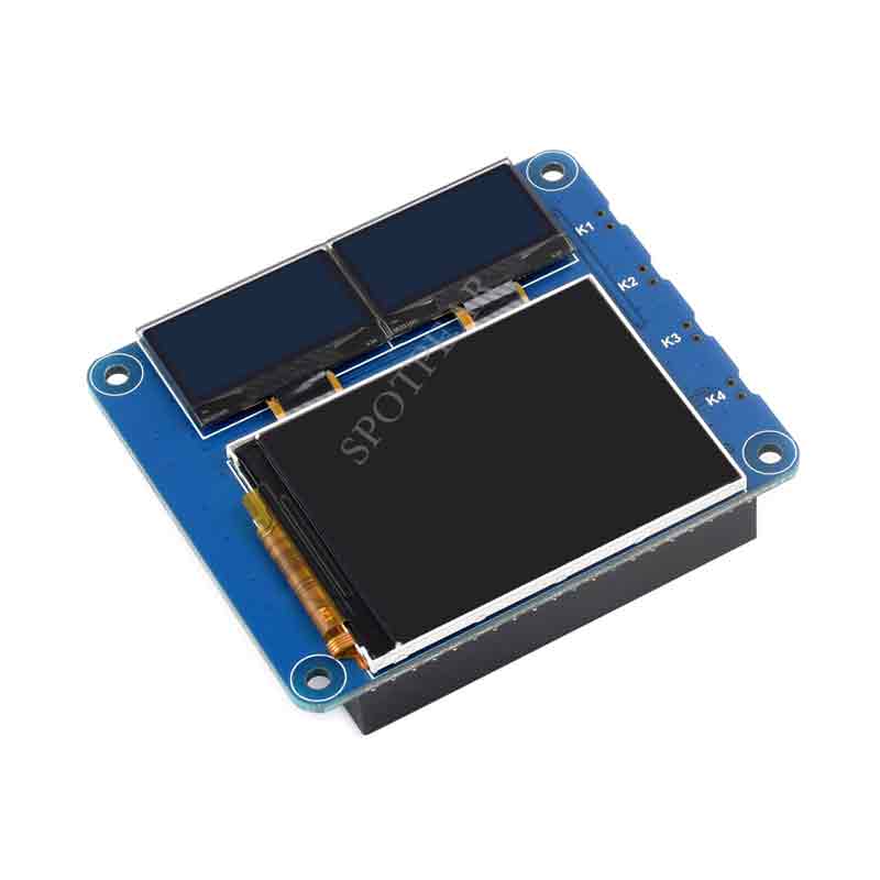 Raspberry Pi OLED LCD HAT 2inch IPS LCD Main Screen Dual 0.96inch Blue OLED Secondary Screens