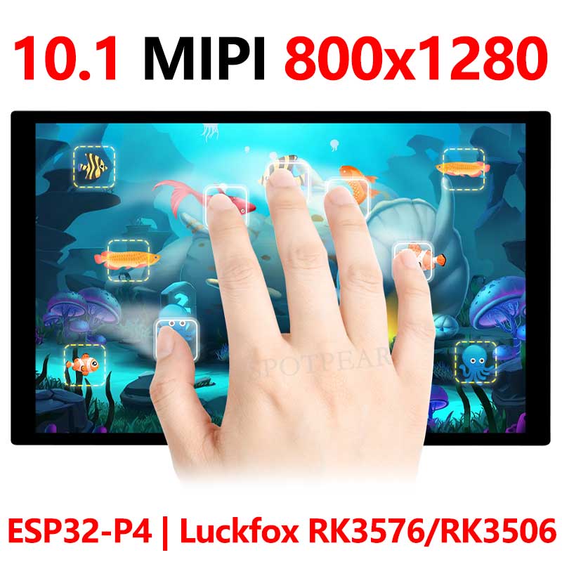 10.1 inch LCD DSI MIPI TouchScreen Display 800x1280 For ESP32-P4/Luckfox-RK3576/Luckfox-RK3506