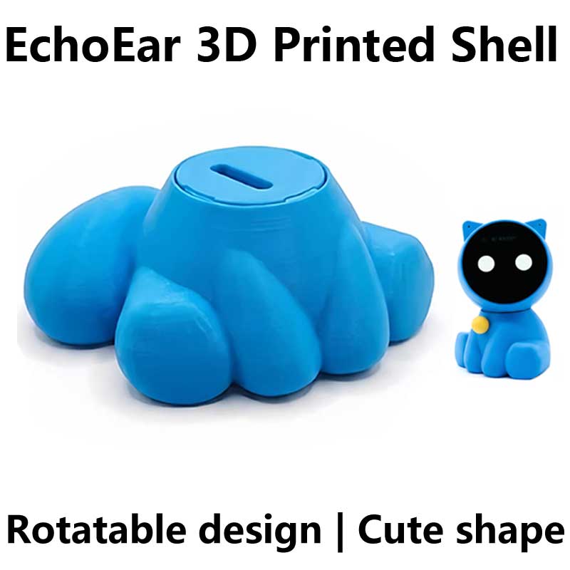 EchoEar 3D Printed Rotating Cat Case Shell For Xiaozhi AI 1.85 inch LCD