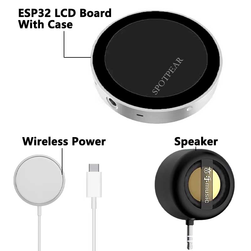 EPS32S3 1.8inch Round LCD Display WIFI-AIDA64-Secondary-TouchScreen/Wireless-Power/Video-Player LVGL