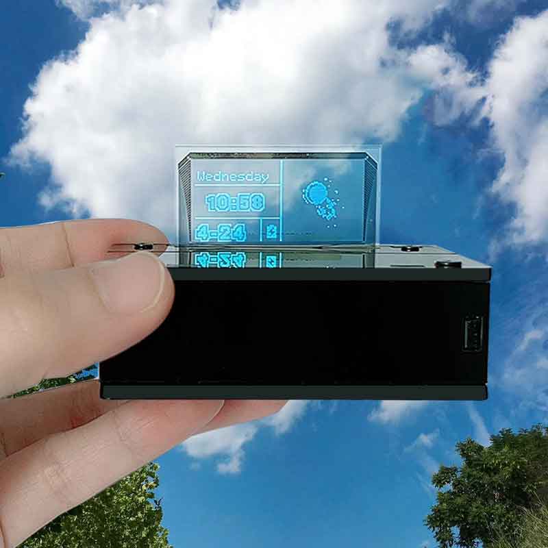 ESP32 1.51inch transparent OLED display Screen Car Desktop trinket Mini TV LVGL