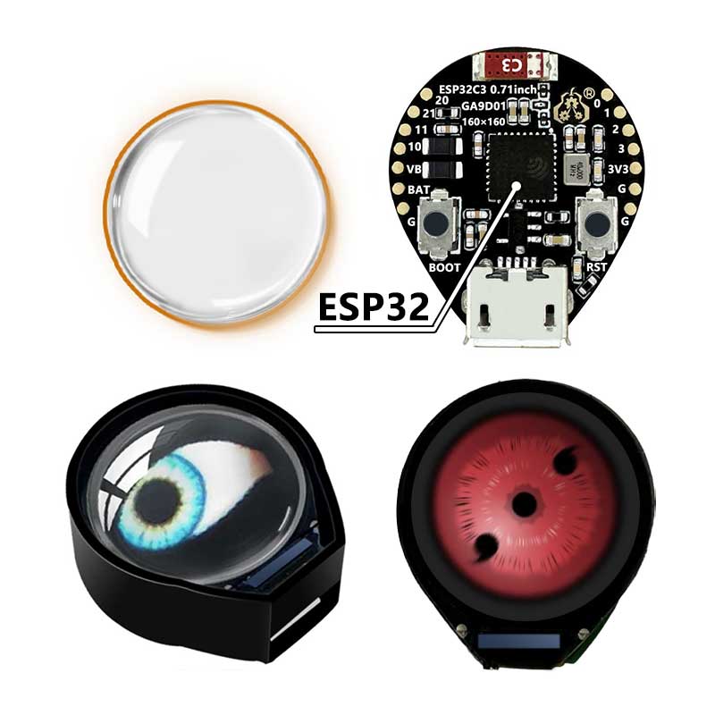 ESP32 C3 Round LCD Development Board Electronic EYE 0.71 inch Display Watch Screen GC9D01 160x160