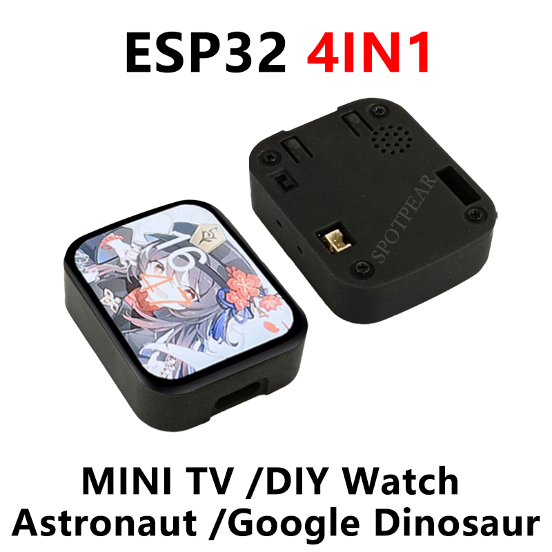 ESP32 C3 MINI TV With Case LVGL Astronaut Clock Watch Buzzer 1.69inch LCD TouchScreen Display ST7789