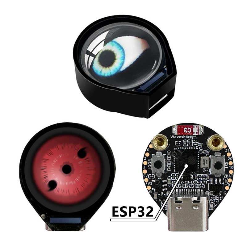 ESP32 C3 Round LCD Development Board Electronic EYE 0.71 inch Display Watch Screen GC9D01 160x160