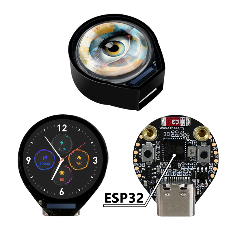 ESP32 C3 Round LCD Development Board Electronic EYE 0.71 inch Display Watch Screen GC9D01 160x160