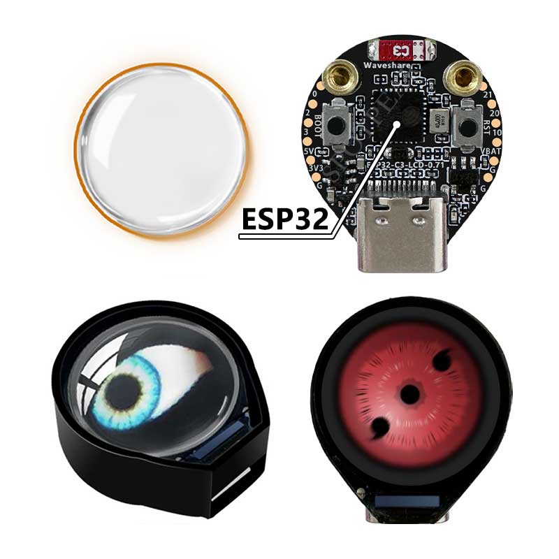 ESP32 C3 Round LCD Development Board Electronic EYE 0.71 inch Display Watch Screen GC9D01 160x160