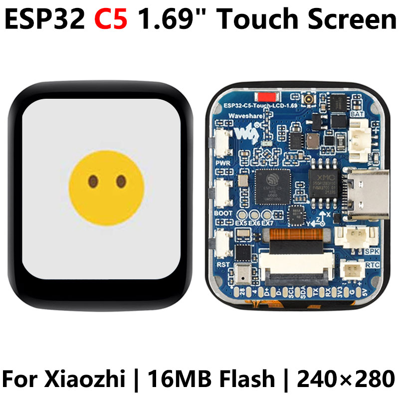ESP32-C5 1.69inch LCD For Xiaozhi AI Development Board Display 240×280 1.69 inch TouchScreen