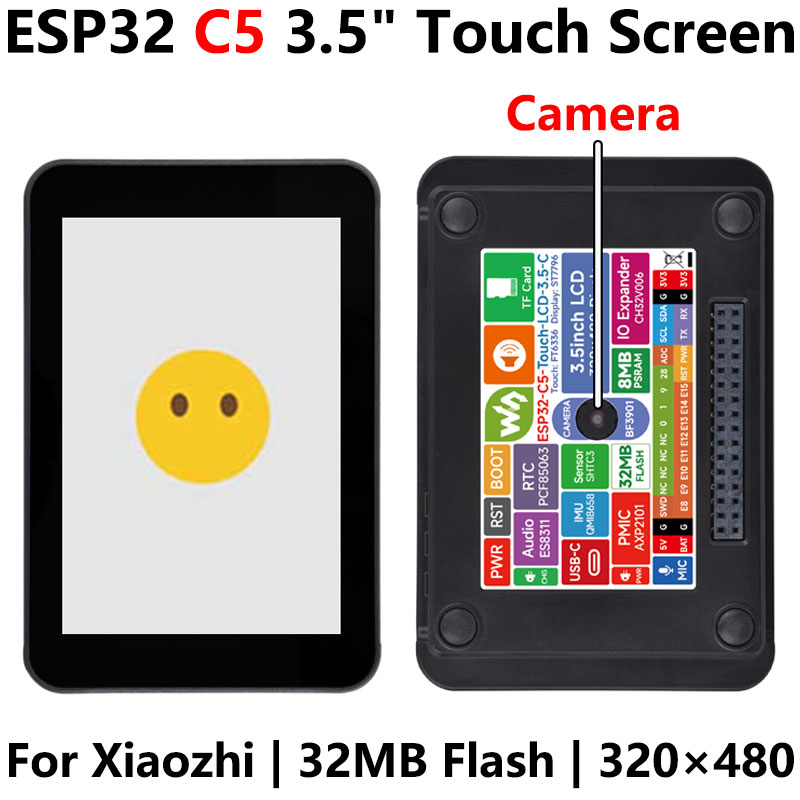 ESP32-C5 3.5inch LCD For Xiaozhi AI Development Board Display 320×480 3.5 inch TouchScreen Camera