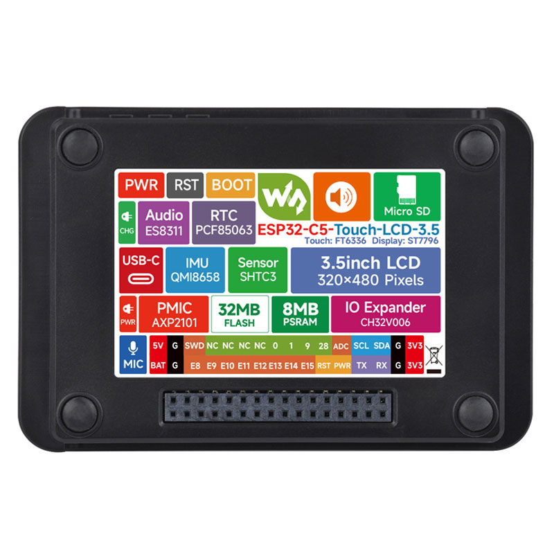 ESP32-C5 3.5inch LCD For Xiaozhi AI Development Board Display 320×480 3.5 inch TouchScreen Camera
