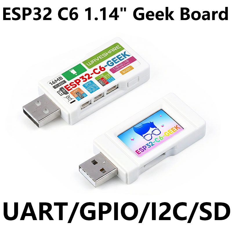 ESP32-C6 Geek 1.14inch Development Board with 1.14 inch 65K Color LCD