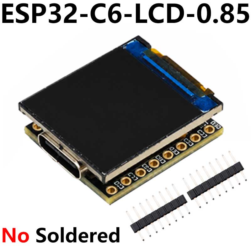 ESP32-C6 LCD Development Board 0.85 inch Display 0.85inch Screen 128x128 Mini SD-Port QST  LVGL For Arduino