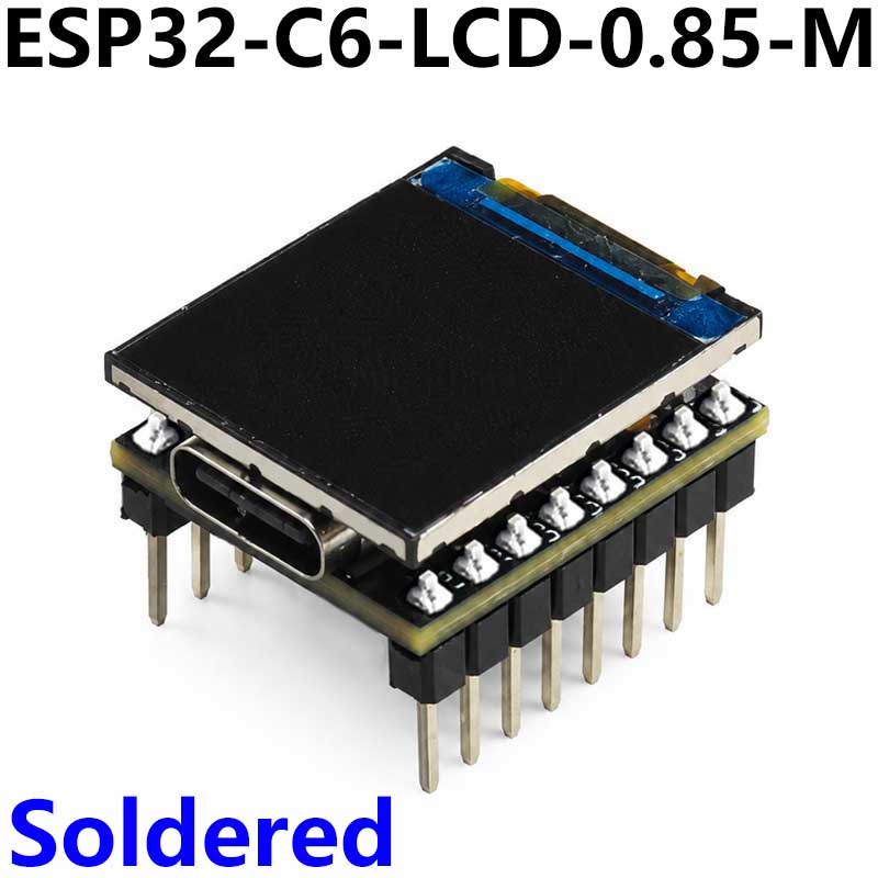 ESP32-C6 LCD Development Board 0.85 inch Display 0.85inch Screen 128x128 Mini SD-Port QST  LVGL For Arduino