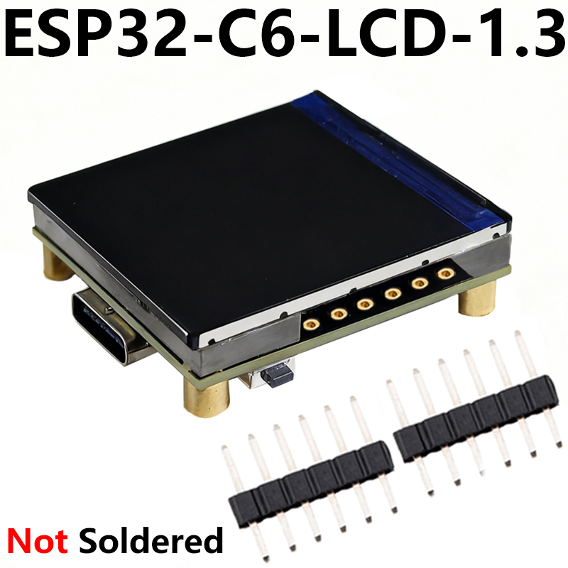 ESP32-C6 LCD Development Board 1.3 inch Display 1.3inch Screen ST7789 240x240 Mini TV SD-Port QST  LVGL For Arduino