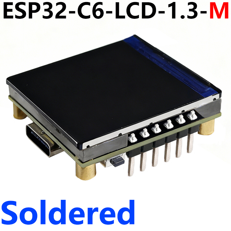 ESP32-C6 LCD Development Board 1.3 inch Display 1.3inch Screen ST7789 240x240 Mini TV SD-Port QST  LVGL For Arduino