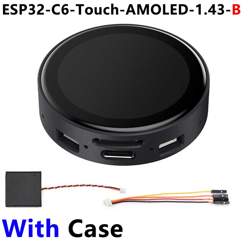 ESP32 C6 Development Board 1.43 inch AMOLED QSPI Display 1.43inch TouchScreen Dual MIC Audio Xiaozhi AI Deepseek N16R8