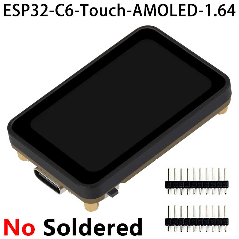 ESP32-C6 1.64inch AMOLED Display Development Board 280×456 1.64 inch TouchScreen