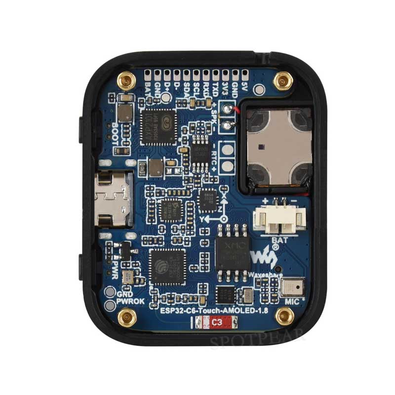 ESP32-C6 AI Voice Chat Robot For Xiaozhi 1.8 inch AMOLED Development Board 1.8inch TouchScreen Deepseek