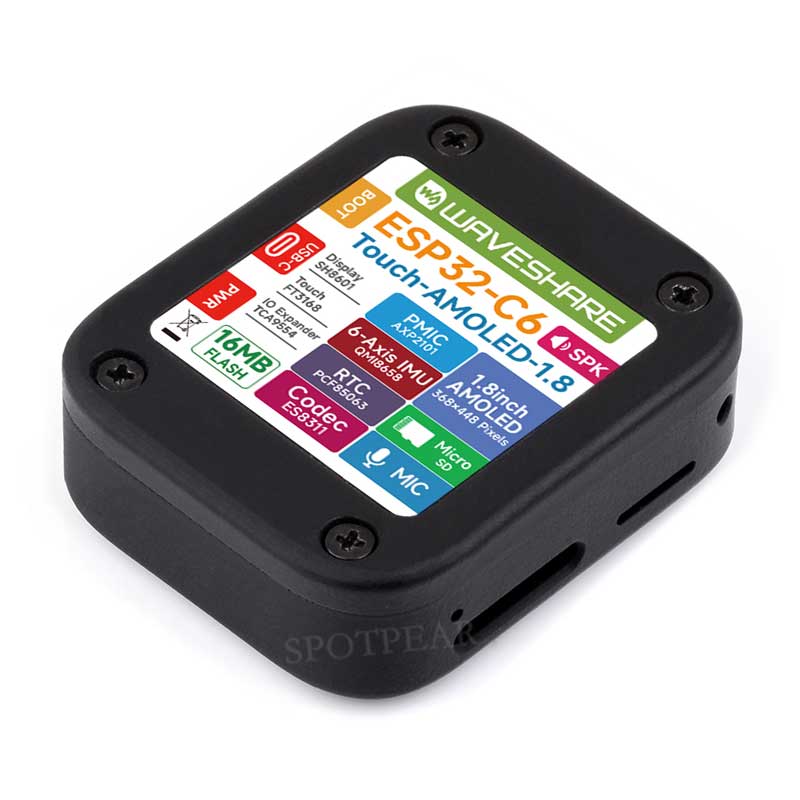 ESP32-C6 AI Voice Chat Robot For Xiaozhi 1.8 inch AMOLED Development Board 1.8inch TouchScreen Deepseek