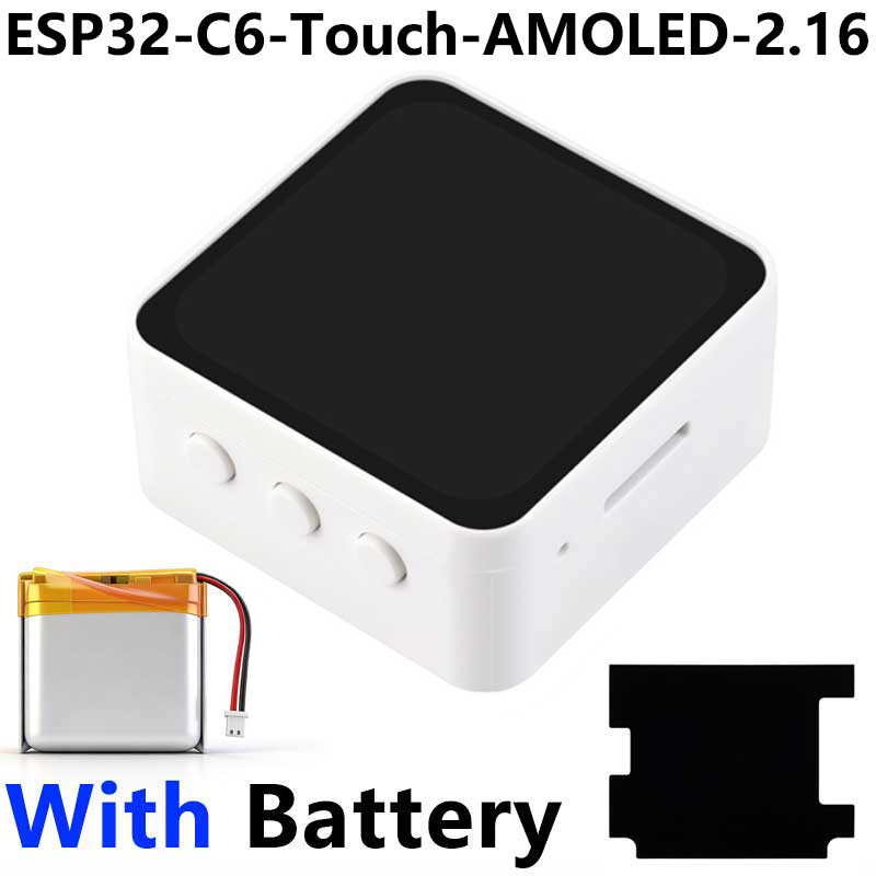 ESP32-C6 2.16inch  AMOLED Display AI Development Board 480×480 2.16 inch TouchScreen Deepseek