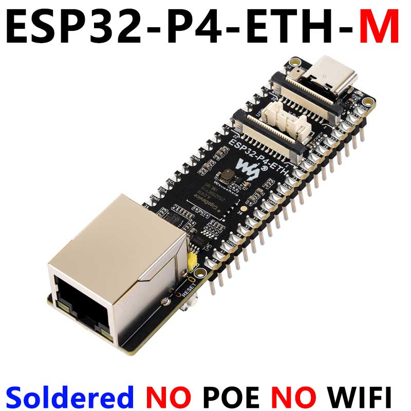 ESP32-P4-ETH RJ45 POE DSI/MIPI 10.1 inch LCD Display Touchscreen/CSI Camera/Audio Speaker AI Deepseek