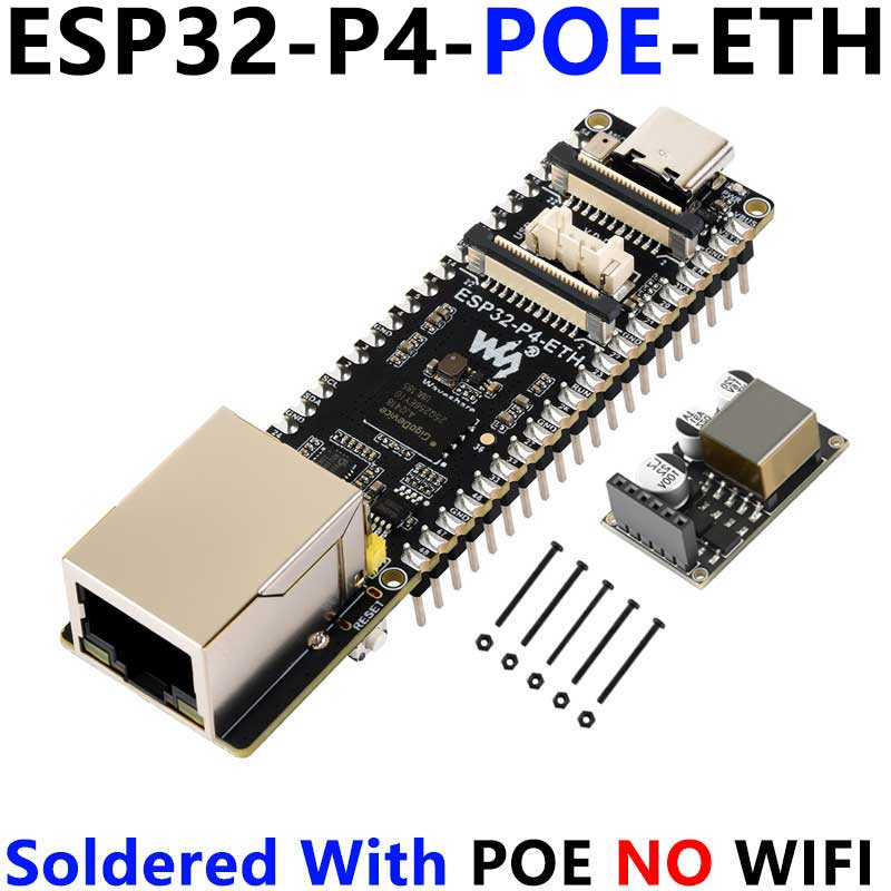 ESP32-P4-ETH RJ45 POE DSI/MIPI 10.1 inch LCD Display Touchscreen/CSI Camera/Audio Speaker AI Deepseek