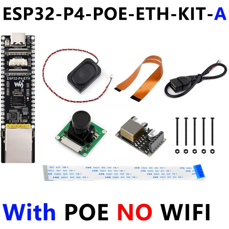 ESP32-P4-ETH RJ45 POE DSI/MIPI 10.1 inch LCD Display Touchscreen/CSI Camera/Audio Speaker AI Deepseek