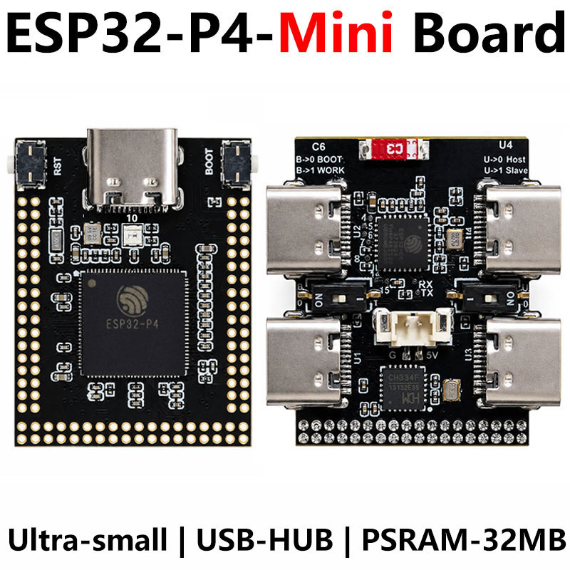 ESP32-P4 Mini Core Development Board C6 N16R32/N32R32 PSRAM 32MB With USB-HUB / CSI Camera Port / MIPI DSI Display Port