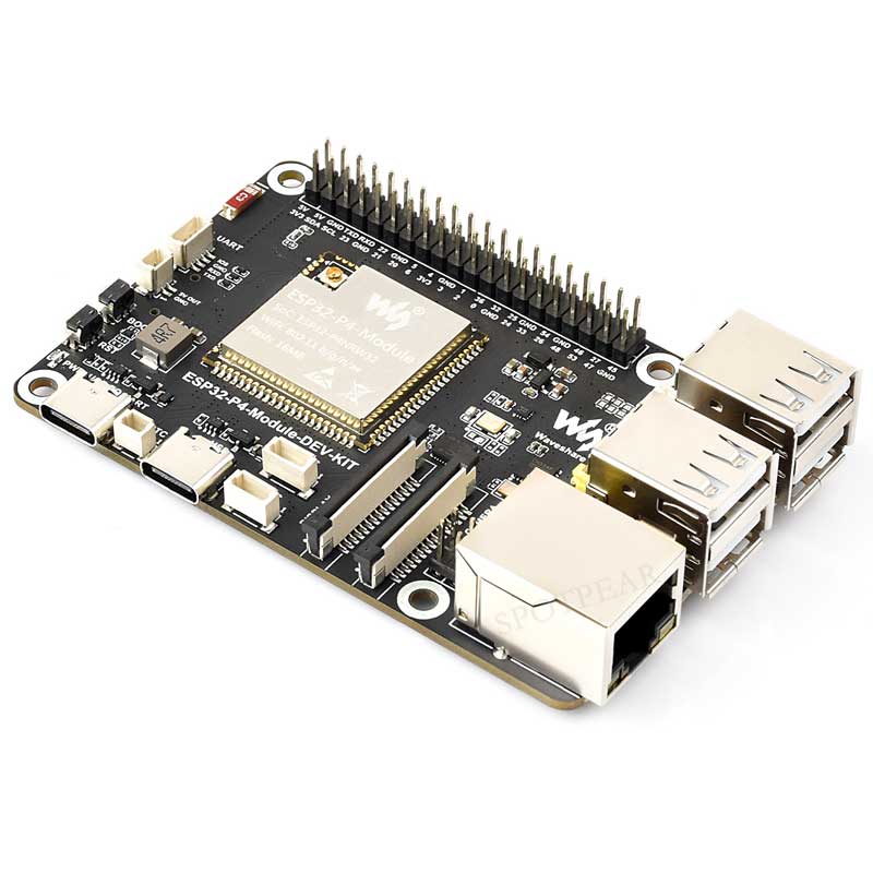 ESP32-P4 ESP32-C6 Development Board RISC-V WiFi6 MIPI CSI Camera 7/10.1 inch DSI Display /RJ45 Ethernet /Mic /Audio Size Compatible with Raspberry Pi