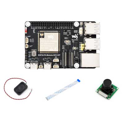 ESP32-P4 ESP32-C6 Development Board RISC-V WiFi6 MIPI CSI Camera 7/10.1 inch DSI Display /RJ45 Ethernet /Mic /Audio Size Compatible with Raspberry Pi